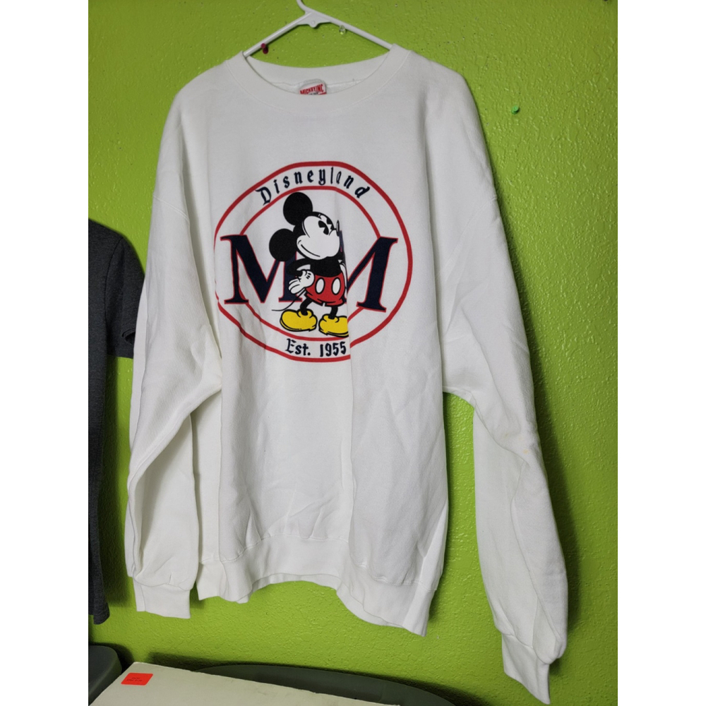 Vintage 80's 90's Disney Mickey Inc MM Mouse Crew Sweater Adult Made In USA XXL